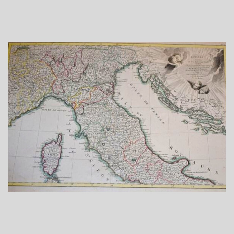 Map of central and northern Italy by Zannoni 18th Century